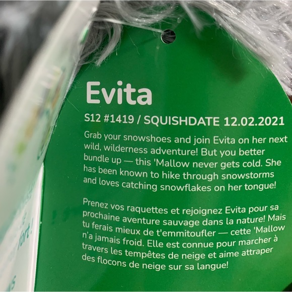 Evita the Bigfoot is a grey Squishmallows Size 12” - NEW - Picture 5 of 7